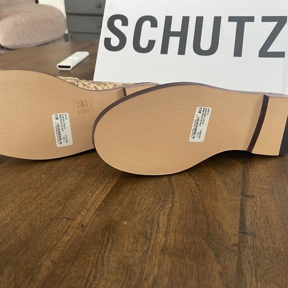 Christie Snake-Embossed Leather Flat Loafer NWT - Picture 3 of 5